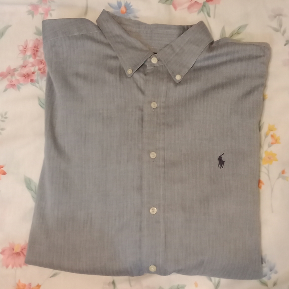 Polo Ralph Lauren Other - Ralph Lauren men long sleeve shirt blue gray stripes size extra extra large